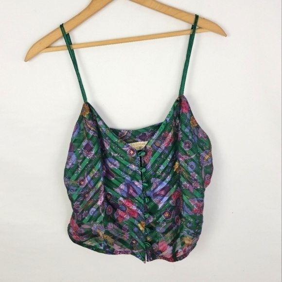 Women's Medium Victoria Secret Gold Label floral top - Picture 1 of 6